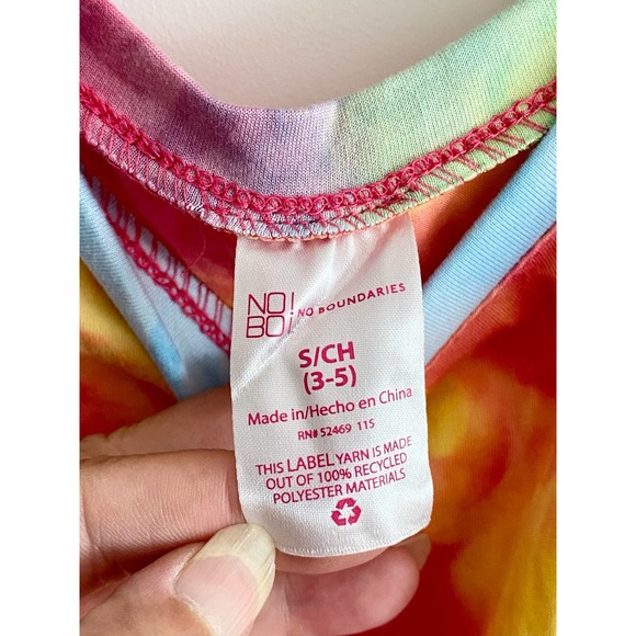 No Boundaries tie dye t-shirt, Womans top size 3-5 - Picture 4 of 4